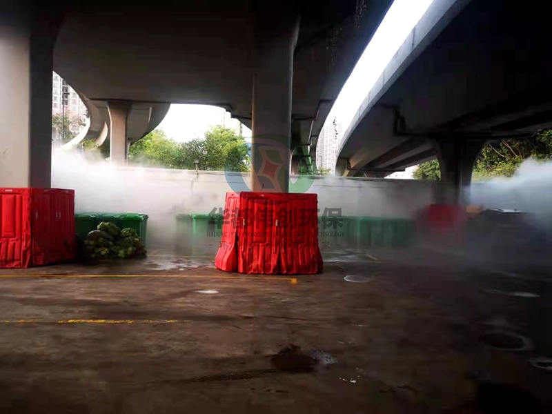 广州海珠区江南中街生活垃圾喷雾消毒除臭系统顺利竣工(图1)
