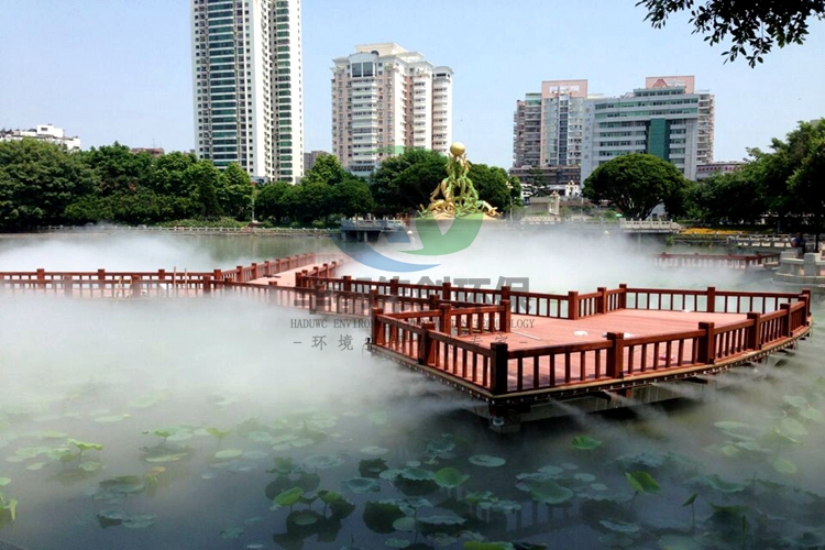 售楼部花园人造雾,售楼部花园造雾,景观人造雾